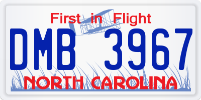 NC license plate DMB3967