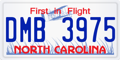 NC license plate DMB3975