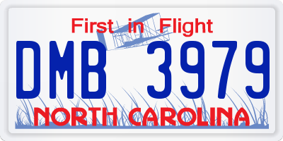 NC license plate DMB3979