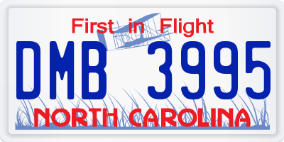 NC license plate DMB3995