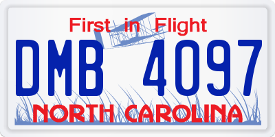 NC license plate DMB4097