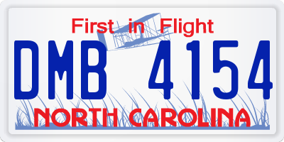 NC license plate DMB4154