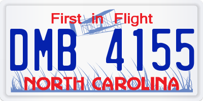 NC license plate DMB4155