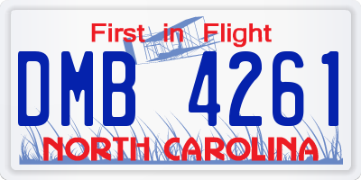 NC license plate DMB4261