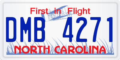 NC license plate DMB4271