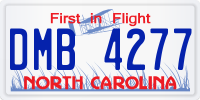 NC license plate DMB4277