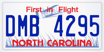 NC license plate DMB4295