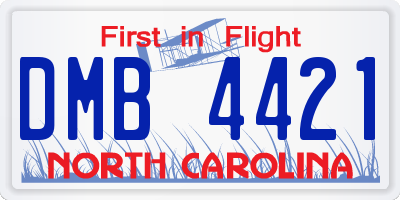 NC license plate DMB4421