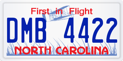 NC license plate DMB4422