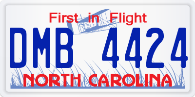 NC license plate DMB4424