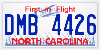 NC license plate DMB4426