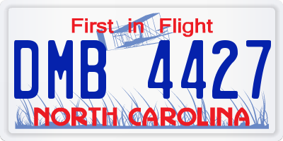 NC license plate DMB4427