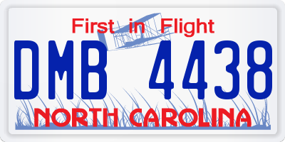 NC license plate DMB4438