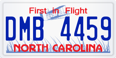 NC license plate DMB4459