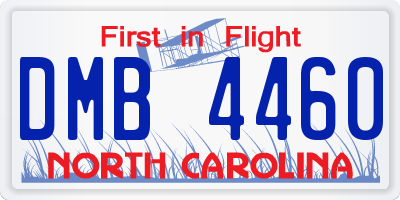 NC license plate DMB4460