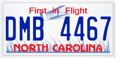 NC license plate DMB4467