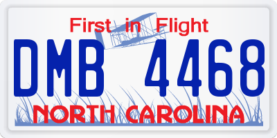 NC license plate DMB4468