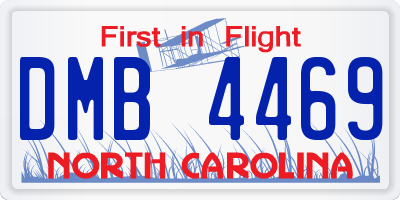 NC license plate DMB4469