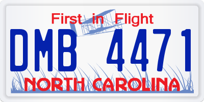 NC license plate DMB4471
