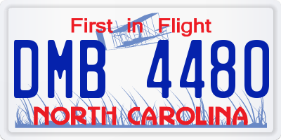 NC license plate DMB4480