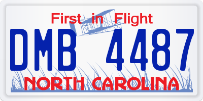 NC license plate DMB4487