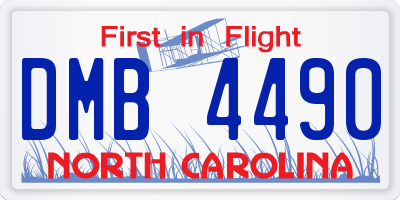 NC license plate DMB4490