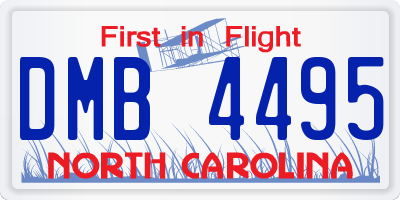 NC license plate DMB4495