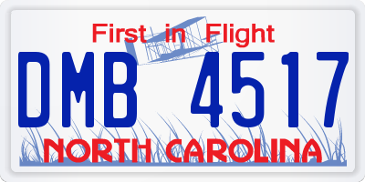 NC license plate DMB4517