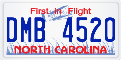 NC license plate DMB4520