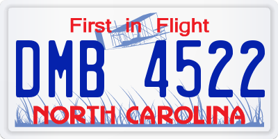 NC license plate DMB4522