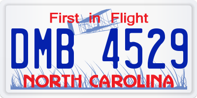 NC license plate DMB4529