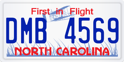 NC license plate DMB4569