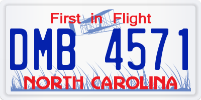 NC license plate DMB4571