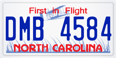 NC license plate DMB4584