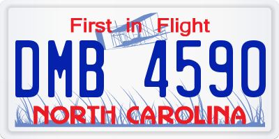 NC license plate DMB4590