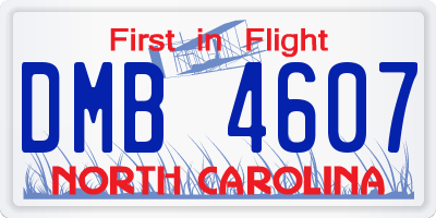 NC license plate DMB4607