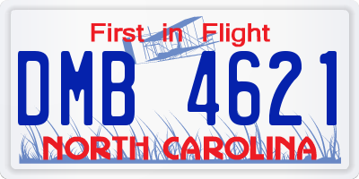 NC license plate DMB4621
