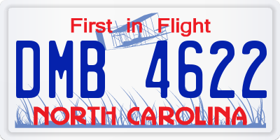 NC license plate DMB4622
