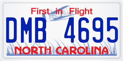 NC license plate DMB4695