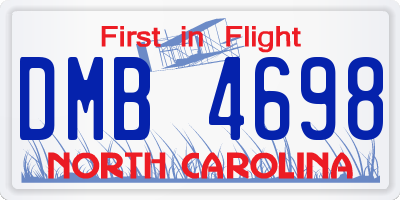 NC license plate DMB4698