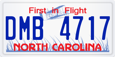 NC license plate DMB4717