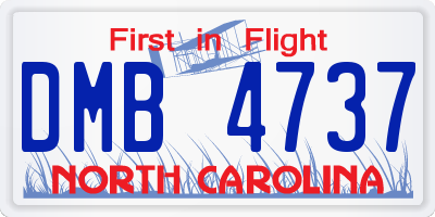 NC license plate DMB4737