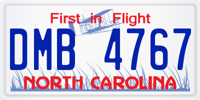 NC license plate DMB4767