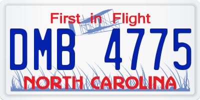 NC license plate DMB4775