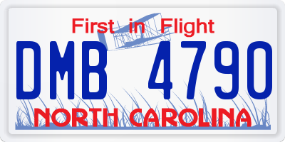 NC license plate DMB4790