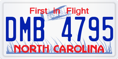 NC license plate DMB4795