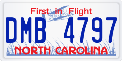 NC license plate DMB4797