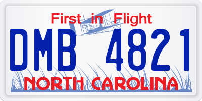 NC license plate DMB4821