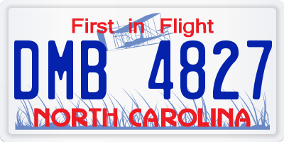 NC license plate DMB4827