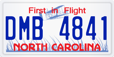NC license plate DMB4841
